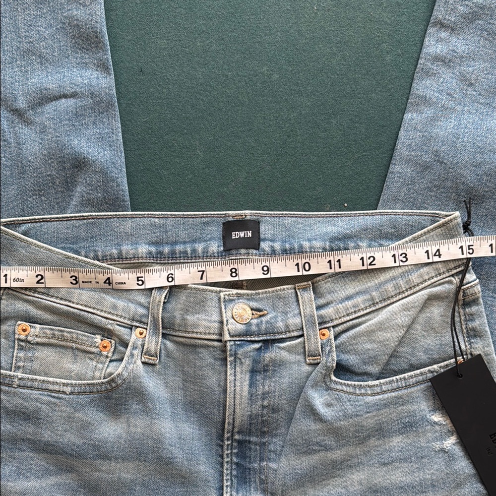 Anthropologie EDWIN Bree ankle jeans in Reverie light wash mid rise cropped - Picture 6 of 9